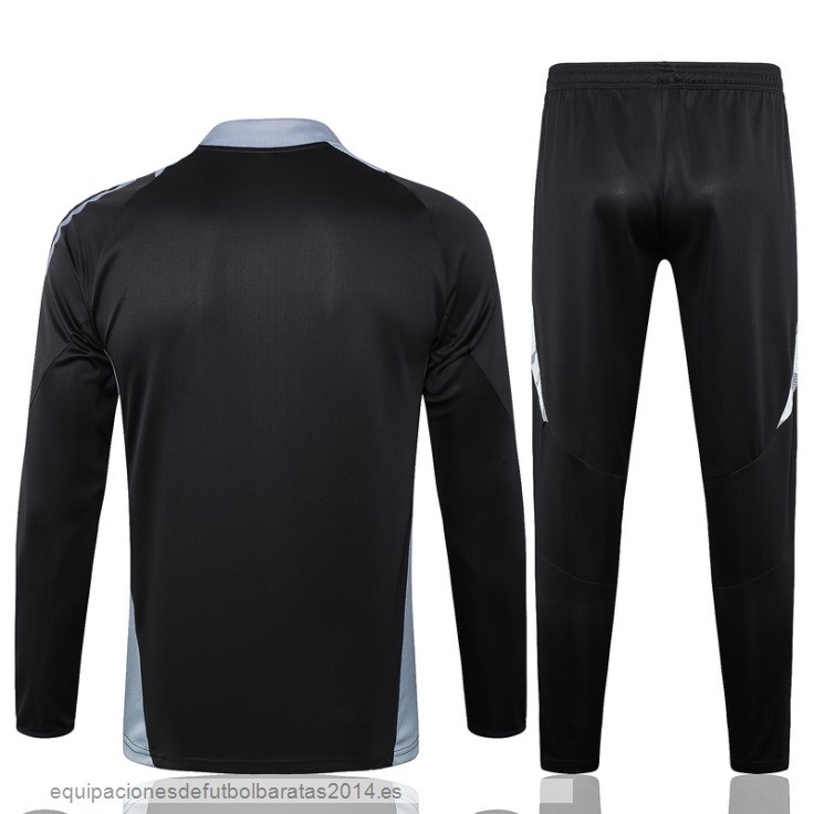 Nuevo Conjunto Completo Sudadera Entrenamiento Italia 2024 Negro Gris Baratas